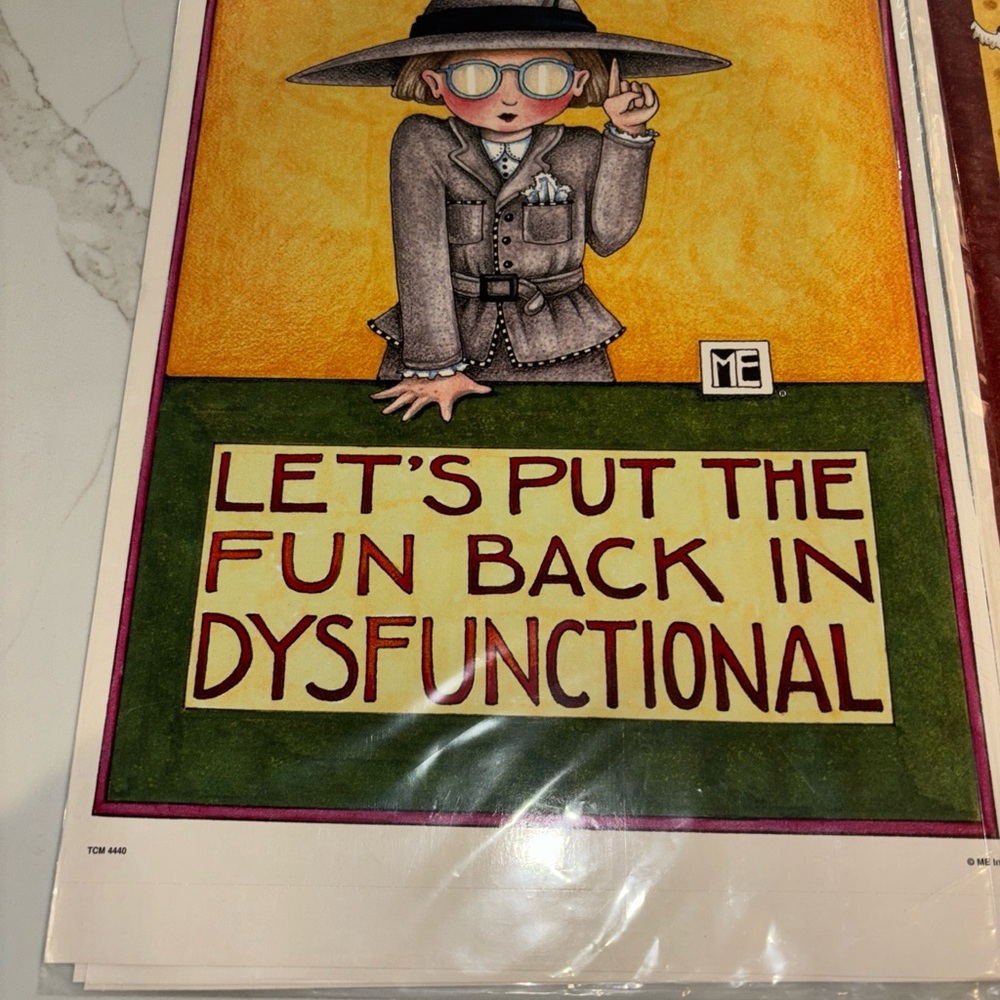 Mary Engelbreit Words of Wisdom Art Book w/4 Whimsical Art Framable Posters - Picture 5 of 8